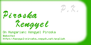 piroska kengyel business card